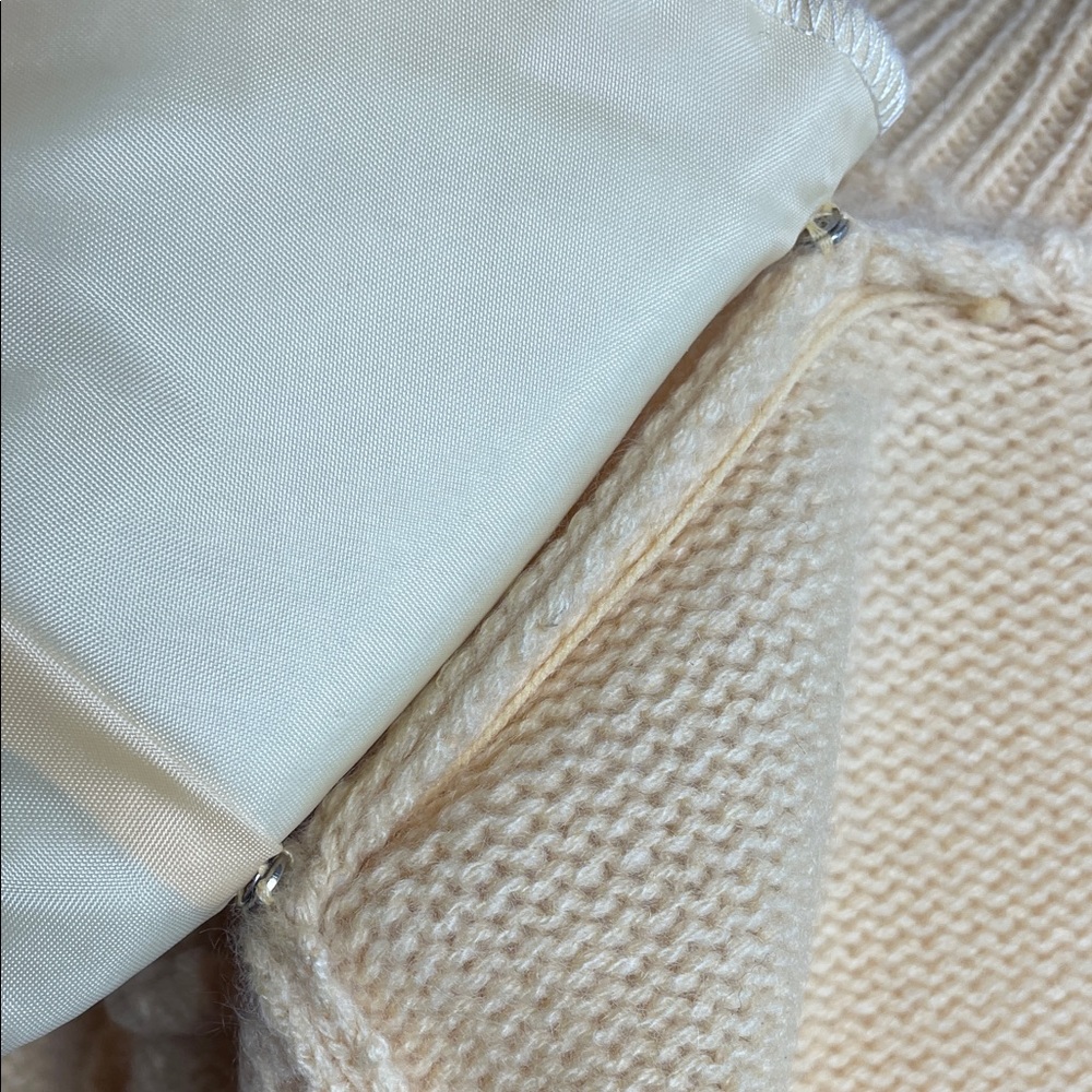 100% Cashmere knit Women's yellow Zip-Up Jacket 4 button pockets - Picture 10 of 17